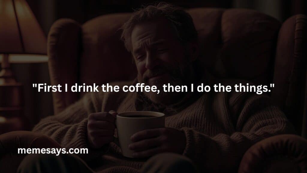 This quote is for you if your first drink coffee and then do the things.